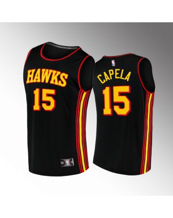 Atlanta Hawks 15 Clint Capela Statement Jersey 2022-23 Black