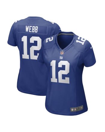 Davis Webb New York Giants Women's Game Player Jersey - Royal