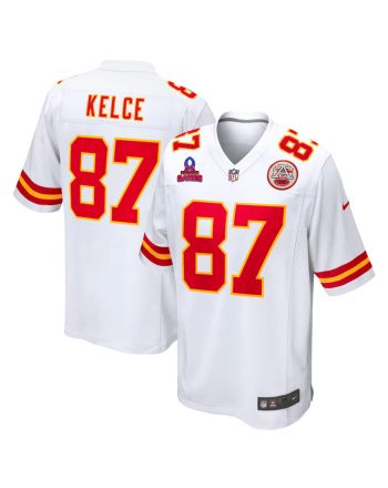 Travis Kelce 87 Kansas City Chiefs 2024 Pro Bowl Patch Game Men Jersey - White