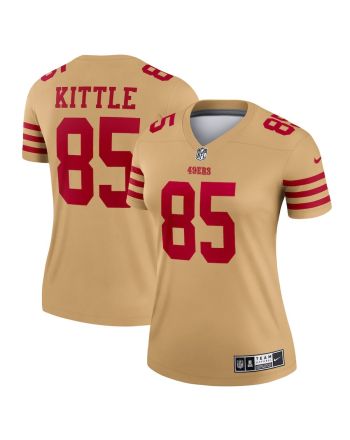 George Kittle 85 San Francisco 49ers Women's Team Inverted Legend Jersey - Gold