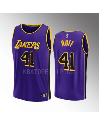 Los Angeles Lakers 41 Jay Huff Statement Men Jersey 2022-23 Fast Break Purple