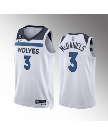 Jaden McDaniels 3 Minnesota Timberwolves 2022-23 Association Edition White Men Jersey Swingman