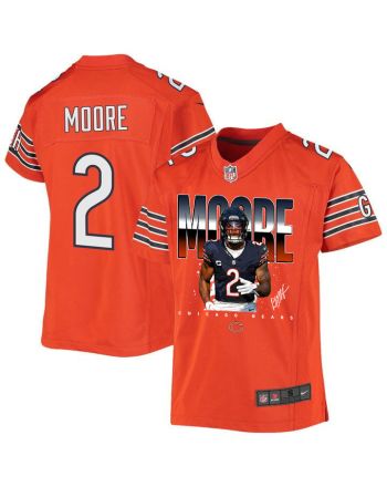 D.J. Moore 2 Signed Chicago Bears Alternate Game YOUTH Jersey - Orange