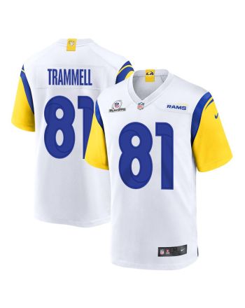 Austin Trammell 81 Los Angeles Rams 2023 Playoffs Patch Game Men Jersey - White