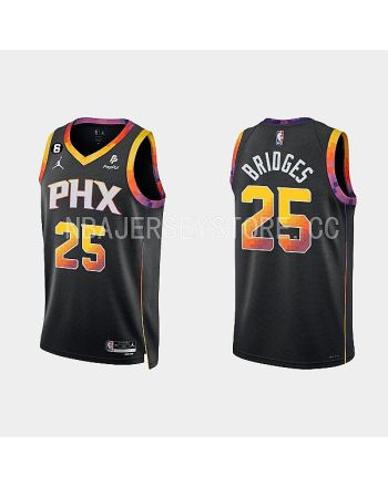 Phoenix Suns Mikal Bridges 25 Black 2022-23 Statement Edition Men Jersey