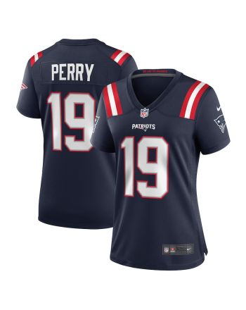 Malcolm Perry 19 New England Patriots Women Game Jersey - Navy