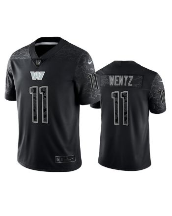 Carson Wentz 11 Washington Commanders Black Reflective Limited Jersey - Men