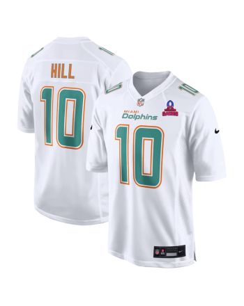 Tyreek Hill 10 Miami Dolphins 2024 Pro Bowl Patch Fashion Game Men Jersey - White