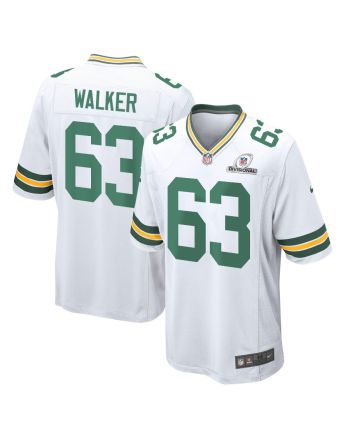 Rasheed Walker 63 Green Bay Packers 2024 Divisional Patch Game Men Jersey - White