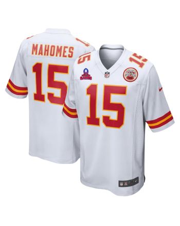 Patrick Mahomes 15 Kansas City Chiefs 2024 Pro Bowl Patch Game Men Jersey - White