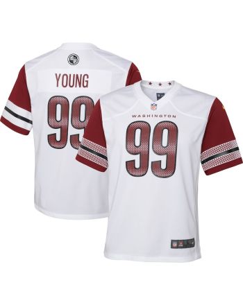 Chase Young 99 Washington Commanders Game YOUTH Jersey - White