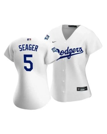 Dodgers Corey Seager 5 2020 World Series Champions White Home Women's Jersey