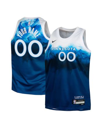 Minnesota Timberwolves 2023/24 City Edition Swingman Custom YOUTH Jersey - Blue