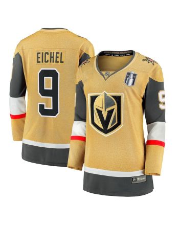 Jack Eichel 9 Vegas Golden Knights Women's 2023 Stanley Cup Final Home Breakaway Player Jersey - Gold