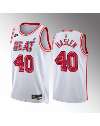 Miami Heat Udonis Haslem 40 2022-23 Classic Edition White Men Jersey Swingman