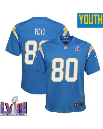 Malcom Floyd 80 Los Angeles Chargers Super Bowl LVIII YOUTH Home Game Jersey - Powder Blue