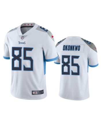 Men's Jersey Tennessee Titans Chigoziem Okonkwo 85 White Vapor Limited Jersey