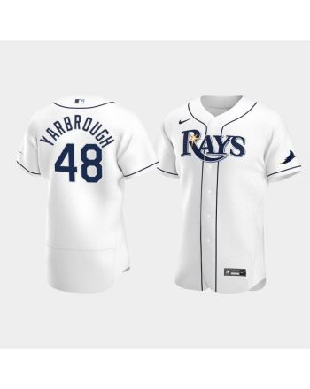 Men's Tampa Bay Rays 48 Ryan Yarbrough White Home Jersey Jersey