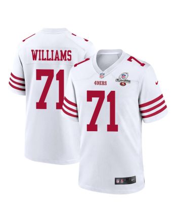 Trent Williams 71 San Francisco 49ers 2023 Playoffs Patch Game Men Jersey - White