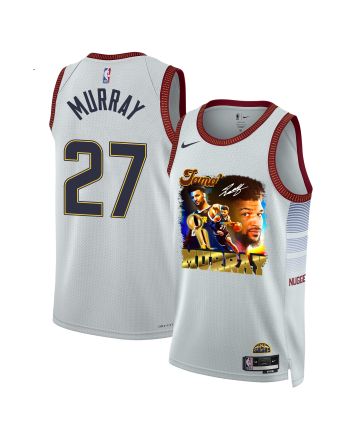 Jamal Murray 27 Denver Nuggets Exciting Guard 2023 NBA Champions Swingman Jersey - White