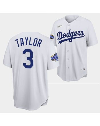 Los Angeles Dodgers Chris Taylor White Jersey 3 2022-23 All-Star Uniform