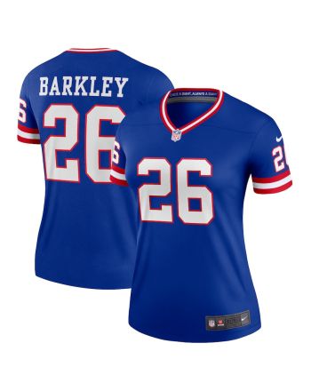 Saquon Barkley 26 New York Giants Women's Classic Player Legend Jersey - Royal