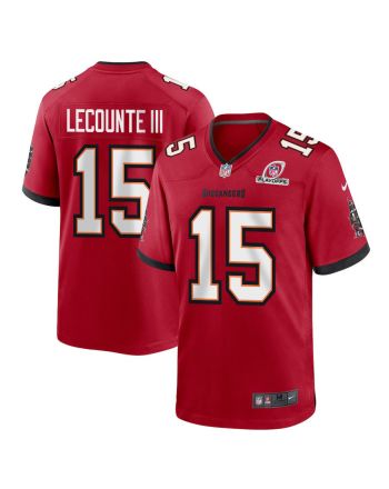 Richard LeCounte III 15 Tampa Bay Buccaneers 2023 Playoffs Patch Game Men Jersey - Red