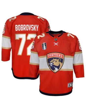 Sergei Bobrovsky 72 Florida Panthers Youth 2023 Stanley Cup Final Home Jersey - Red