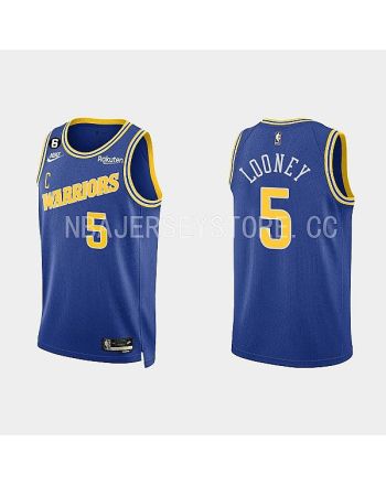 Golden State Warriors 5 Kevon Looney 2022-23 Classic Edition Royal Men Jersey