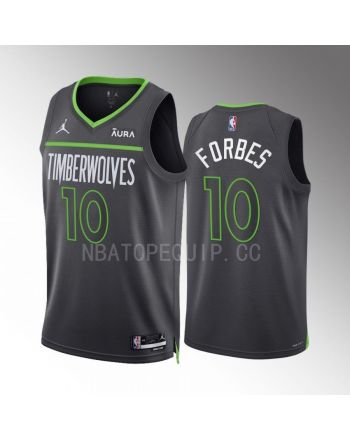 Minnesota Timberwolves Bryn Forbes 10 2022-23 Statement Edition Anthracite Men Jersey Swingman