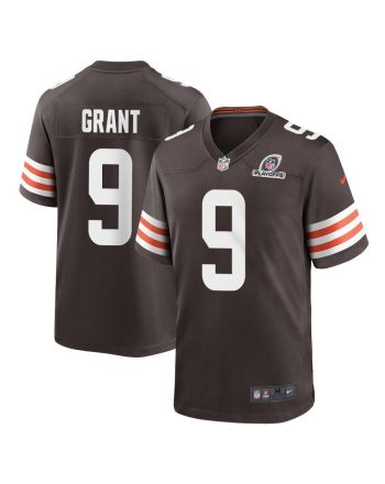 Jakeem Grant 9 Cleveland Browns 2023 Playoffs Patch Game Men Jersey - Brown