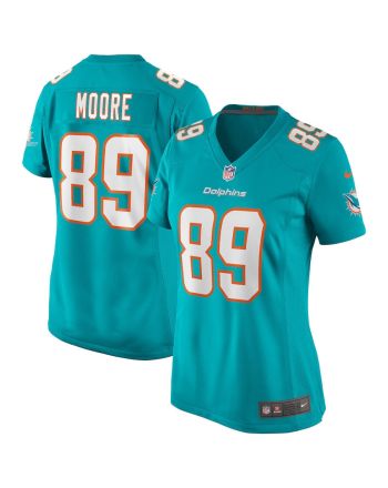 Nat Moore 89 Miami Dolphins Women Game Retired Jersey - Aqua