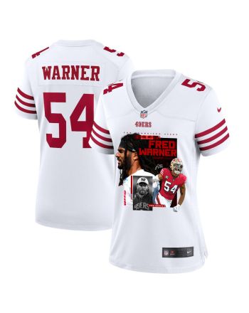 Fred Warner 54 San Francisco 49ers The Fredator Signed Women Game Jersey - White