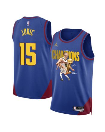 Nikola Jokić Denver Nuggets's Reigning MVP 2023 Champions Swingman Jersey - Blue