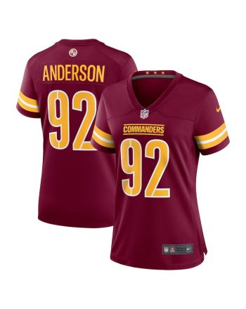 Abdullah Anderson 92 Washington Commanders Women Home Game Jersey - Burgundy