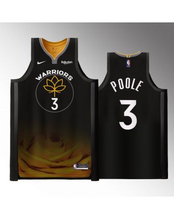 Golden State Warriors 3 Jordan Poole Black Men Jersey 2022-23 City Edition