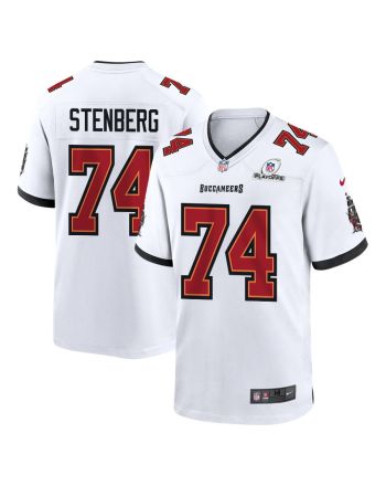 Logan Stenberg 74 Tampa Bay Buccaneers 2023 Playoffs Patch Game Men Jersey - White