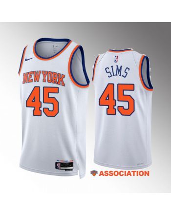 Jericho Sims 45 New York Knicks White Jersey 2022-23 Association Edition Swingman