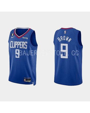 Los Angeles Clippers 9 Moses Brown 2022-23 Icon Edition Blue Men Jersey