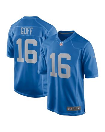 Jared Goff 16 Detroit Lions Men Game Jersey - Blue