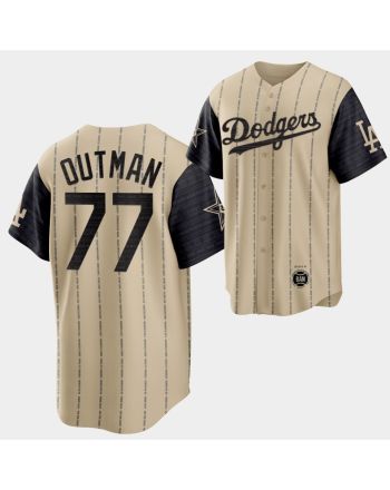 2022-23 Black Heritage Night Los Angeles Dodgers James Outman 77 Gold Jersey Exclusive Edition