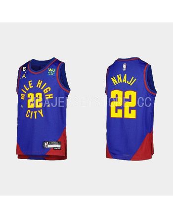 Youth Denver Nuggets Zeke Nnaji 22 Statement Edition 2022-23 Royal Men Jersey