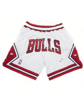 Chicago Bulls NBA Retro Shorts - White/Red