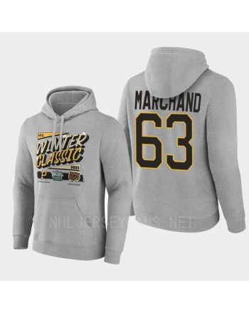 Brad Marchand 63 Boston Bruins 2022-23 Winter Hoodie Pullover