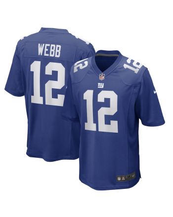 Davis Webb 12 New York Giants Game Player Jersey - Royal