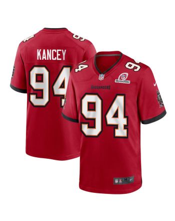 Calijah Kancey 94 Tampa Bay Buccaneers 2024 Divisional Patch Game Men Jersey - Red