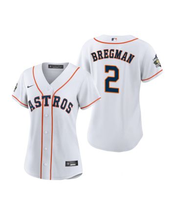 Women's Houston Astros Alex Bregman 2 White 2022-23 World Series Jersey