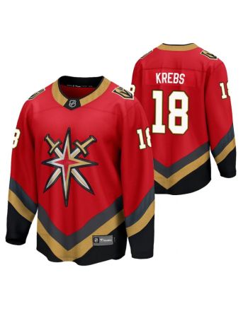 Men Vegas Golden Knights Peyton Krebs 18 Reverse Retro Jersey Men Red Jersey