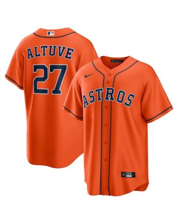 Jose Altuve 27 Houston Astros Alternate Player Name Jersey - Orange