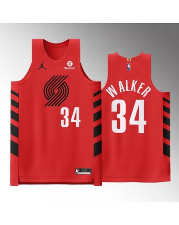 Portland Trail Blazers 34 Jabari Walker Red Jersey 2022-23 Statement Edition